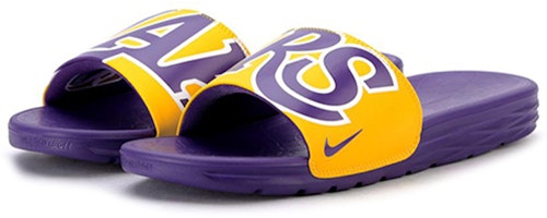 NBA x Nike Benassi 'Lakers' Sandal 917551-700 Lookbook NBA x Nike Benassi 'Lakers' Sandal 917551-700