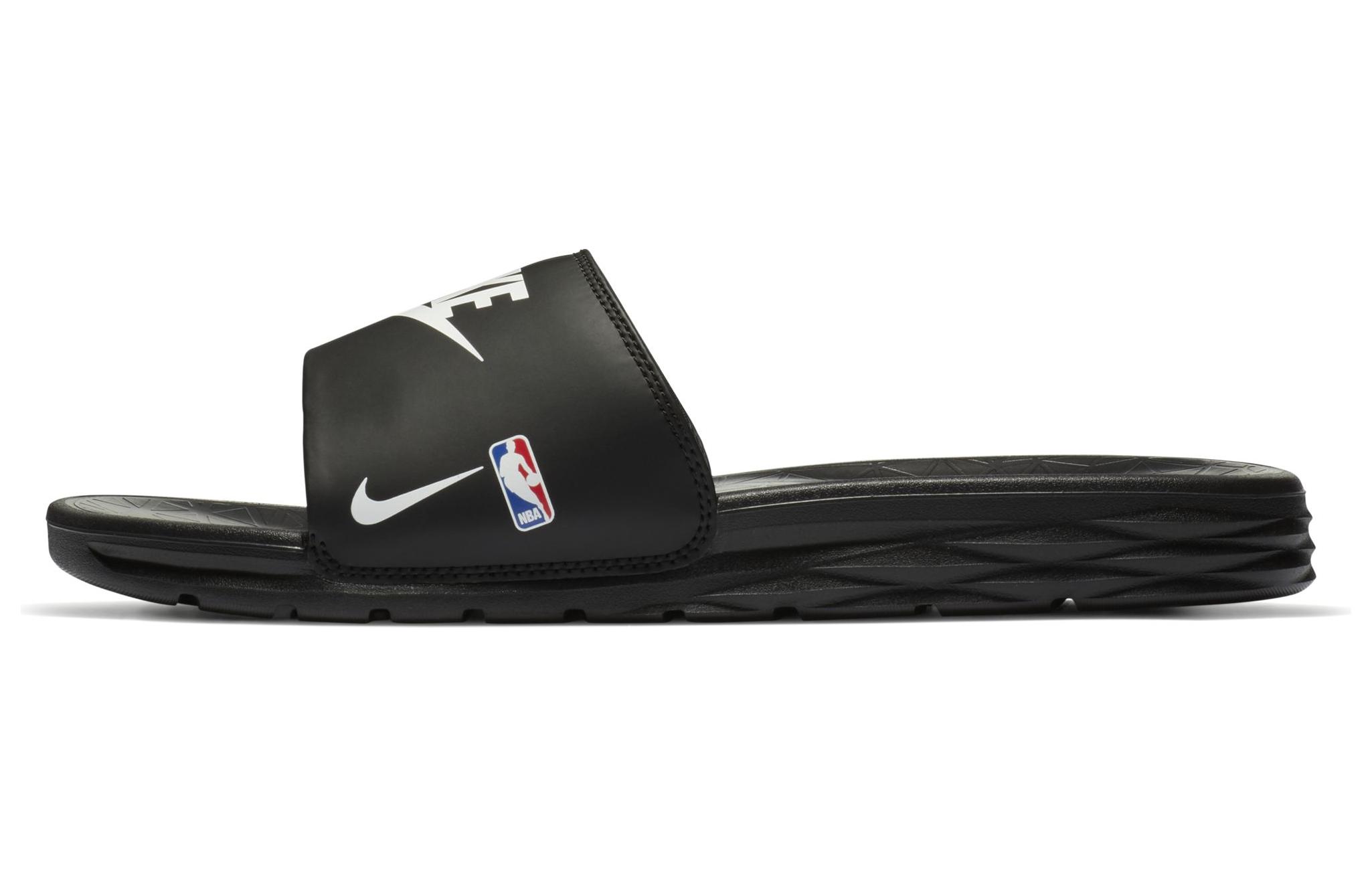 Buy NBA x Nike Benassi Solarsoft '黑色' 拖鞋 917551-004