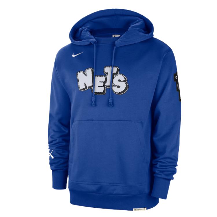 NBA Nike Brooklyn Nets Logo Hoodie Blue Pullover 13392539