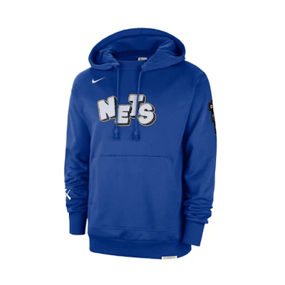 NBA Nike Brooklyn Nets Logo Hoodie Blue Pullover 13392539