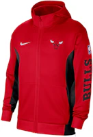 NBA x Nike Chicago Bulls Thermaflex Red Hoodie Full-Zip Sweatshirt 13374129 NBA x Nike Chicago Bulls Thermaflex Red Hoodie Full-Zip Sweatshirt 13374129