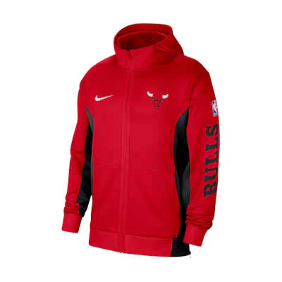 NBA Nike Chicago Bulls Thermaflex Red Hoodie Full-Zip Sweatshirt 13374129
