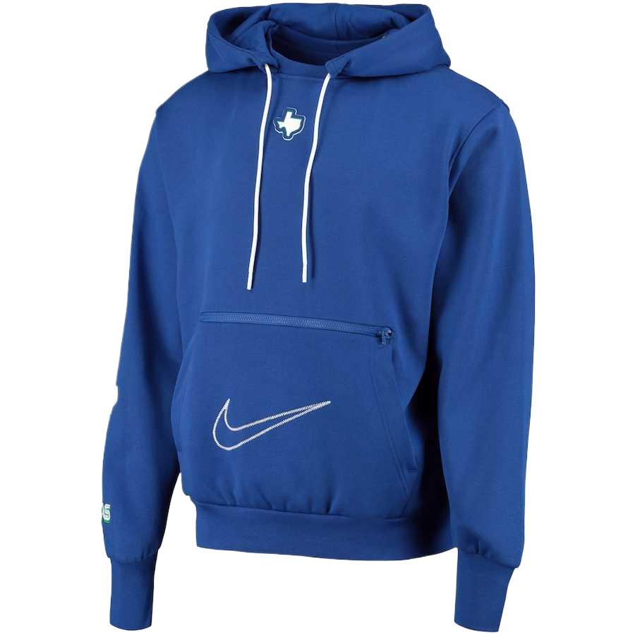 NBA Nike Dallas Mavericks Courtside City Edition Fleece Hoodie Blue Mens 13315781