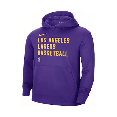 NBA Nike Lakers Hoodie Pullover for Men - Blue Purple Letter Print 13374151
