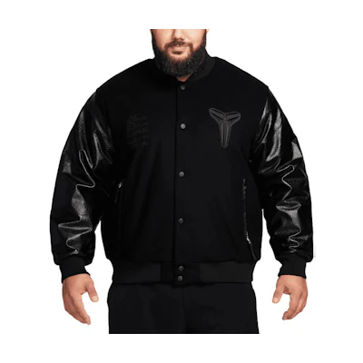 NBA Nike Los Angeles Lakers Black Colorblock Long-Sleeve Jacket 13392778