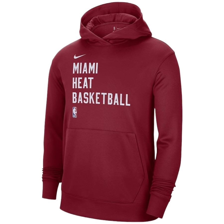 NBA Nike Miami Heat Spotlight Fleece Logo Print Red Hoodie Sportswear 13374146