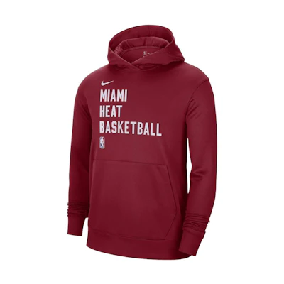 NBA Nike Miami Heat Spotlight Fleece Logo Print Red Hoodie Sportswear 13374146