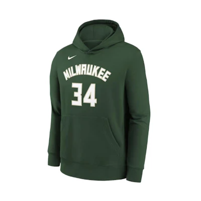 NBA Nike Milwaukee Bucks Alphabet Print Hoodie Green 13374811