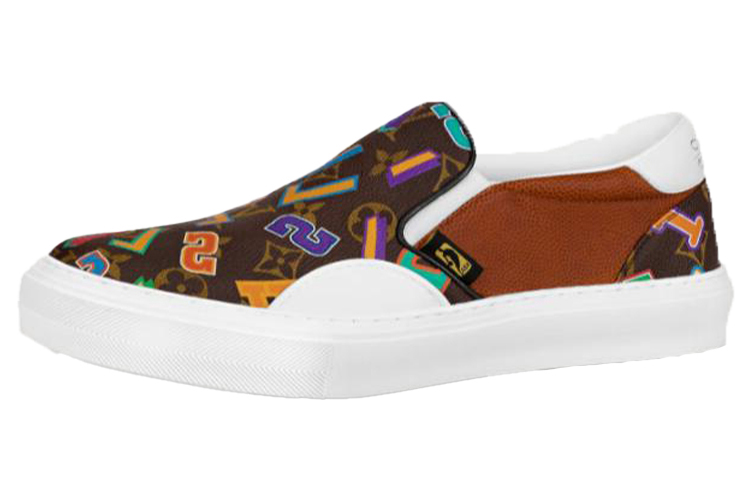 NBA x On x Louis Vuitton NBA Ollie Slip-On Shoes 'Brown' 1A90C2