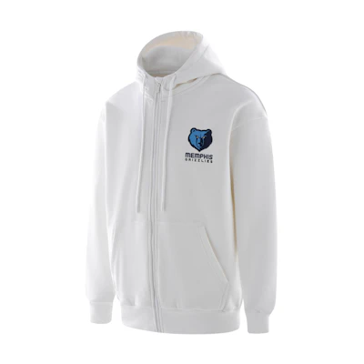 NBA Year of the Rabbit Grizzlies Cartoon Print Zip Hoodie Unisex White APFZH00006MEM26