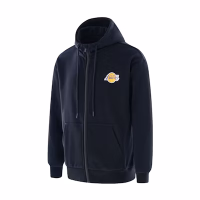 NBA Year of the Rabbit Lakers Logo Loose Fit Zip Hoodie Black Unisex APFZH00006LAL19