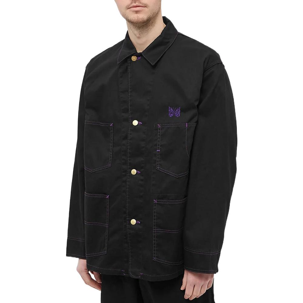 Purchase Needles 黑色刺繡蝴蝶翻領夾克 KP285