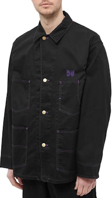 Needles 黑色刺繡蝴蝶翻領夾克 KP285 Purchase Needles 黑色刺繡蝴蝶翻領夾克 KP285