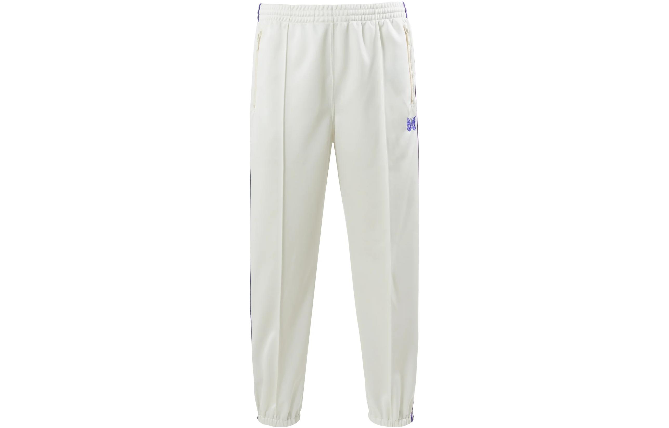 Needles  Butterfly Print Sweatpants White Purple. MR289W