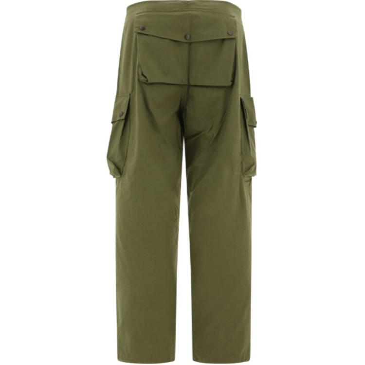 Lookbook Needles 綠色純色中腰直筒工裝褲 OT093A