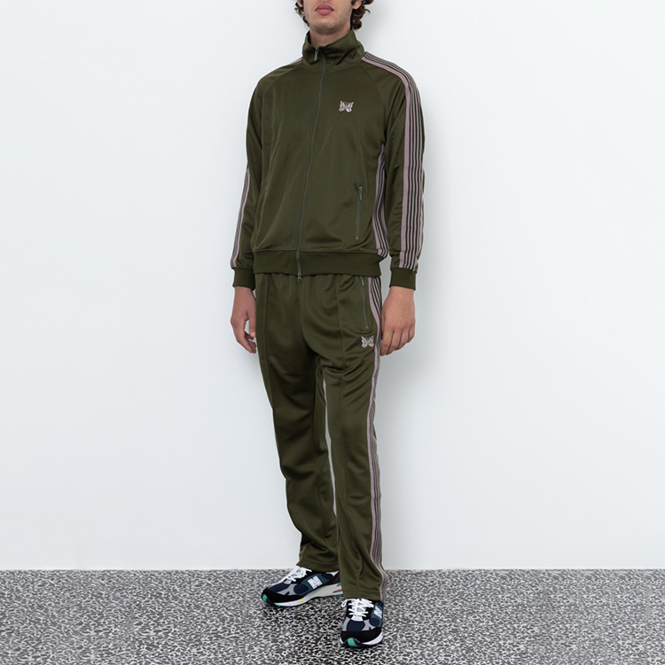 Cheap Needles 橄欖綠蝴蝶刺繡運動長褲。 HM227B