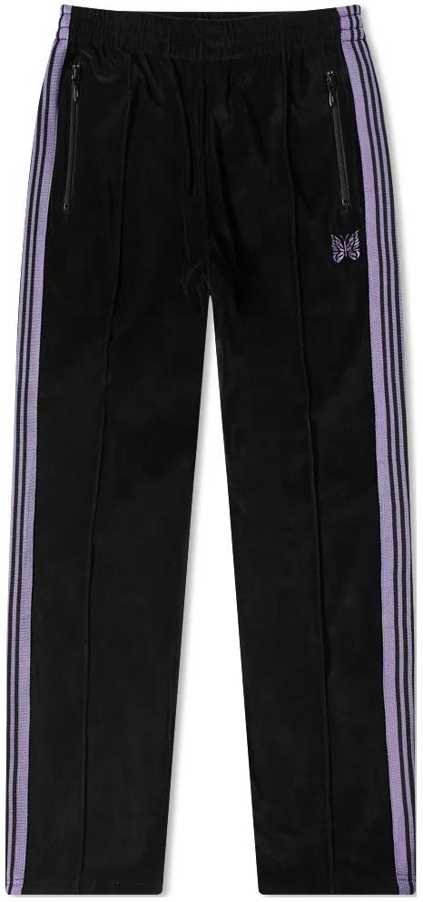 needles-solid-striped-knit-track-pants-kp-227-bk