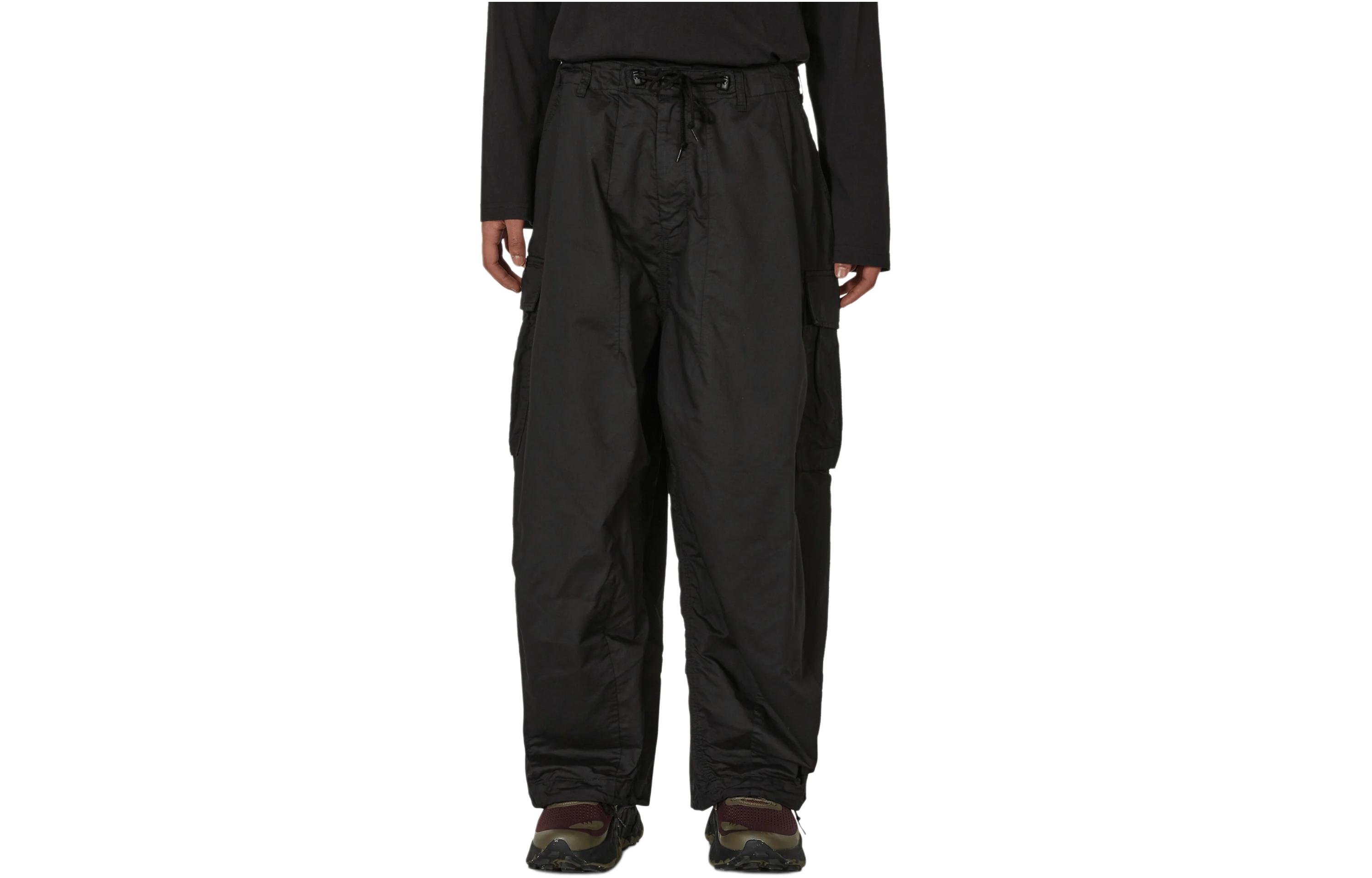 Needles  Solid Wide-Leg Relaxed Pants - Black OT218B