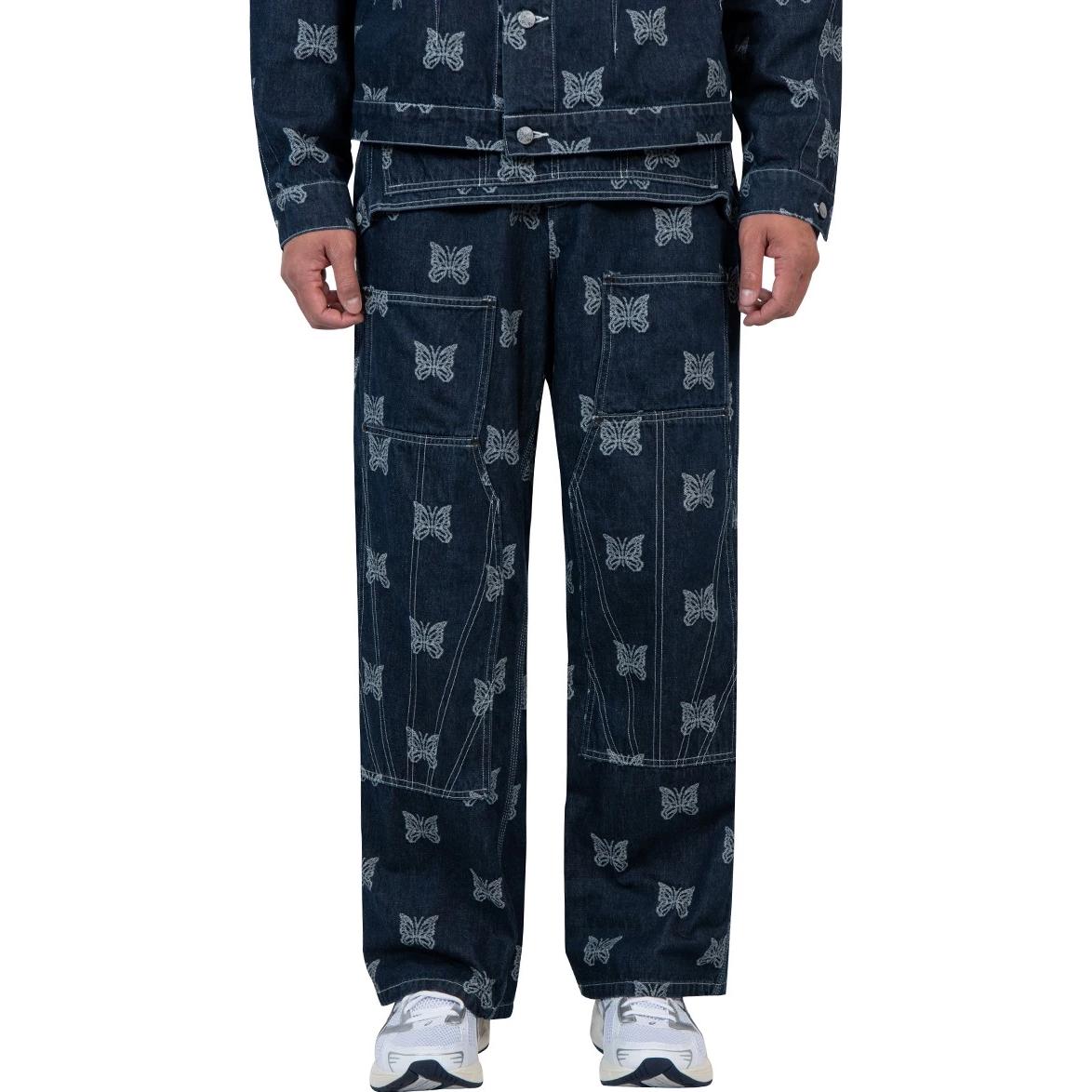 Lookbook Needles 直筒牛仔褲 蝴蝶全版印花. MR212-INDIGO