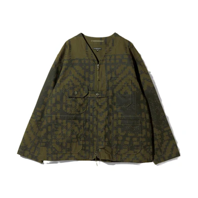 Needles All-Over Print Casual Jacket Unisex Green NQ223