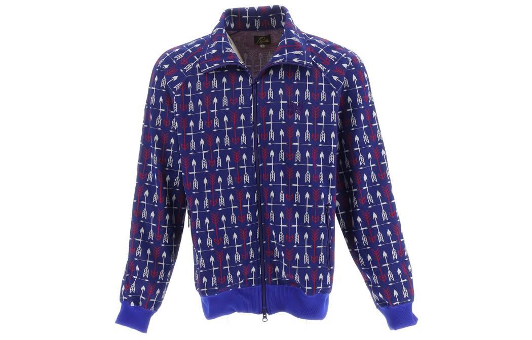Needles All-Over Print Square Collar Long Sleeve Jacket Blue () MR282000NAVY