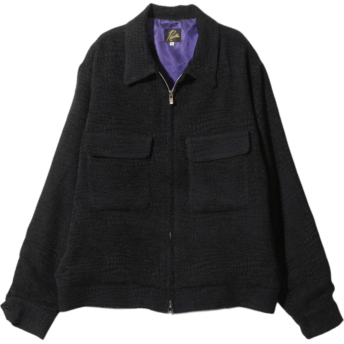 Needles Animal Jacquard Zip Jacket Unisex Black PU132B