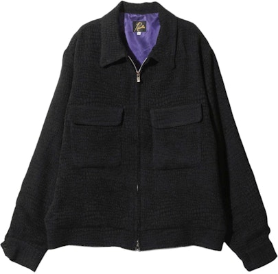 Needles 動物提花拉鍊外套 男女款 黑色 PU132B Order Needles 動物提花拉鍊外套 男女款 黑色 PU132B