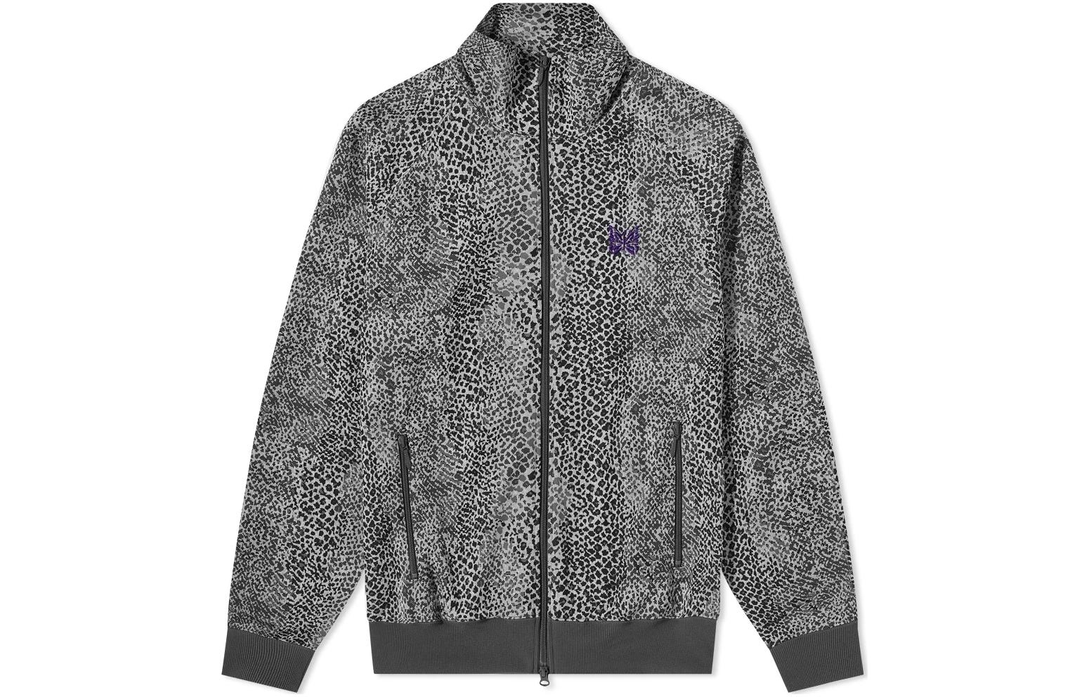 Needles Animal Print Stand Collar Jacket Gray KP212-PY