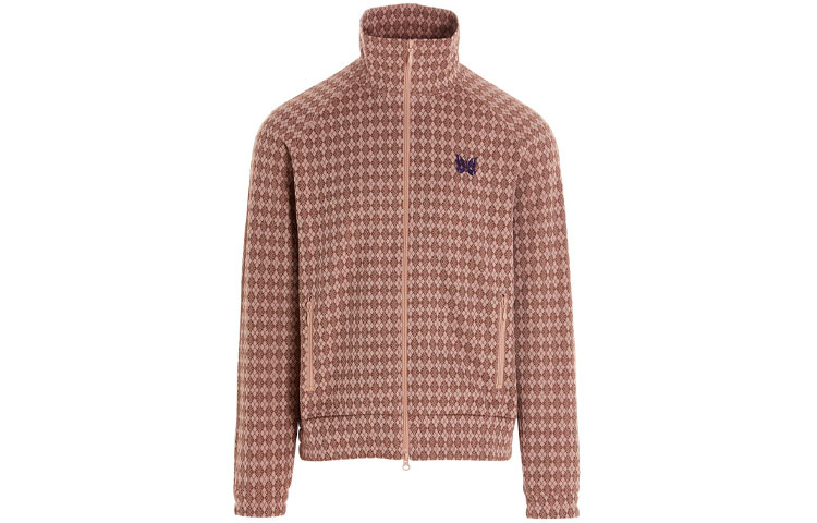 Needles Argyle Logo Track Jacket Beige () JO219C