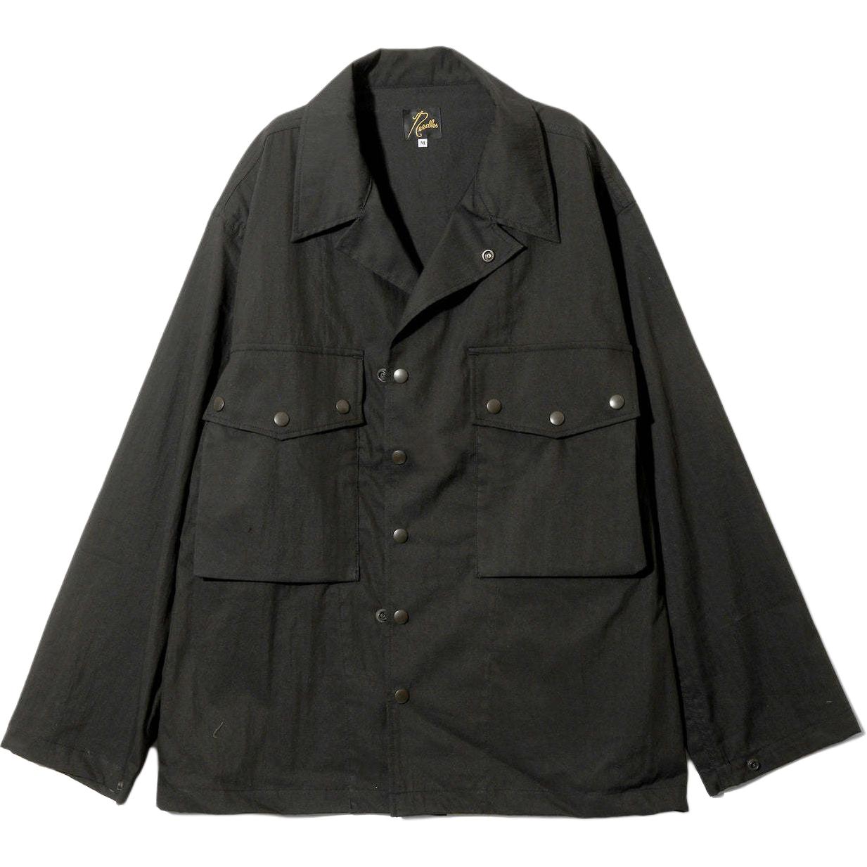 Needles Black Single-Breasted Jacket with Chest Pocket Design PU188B