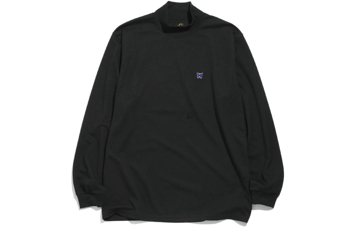 Needles Black Turtleneck Sweatshirt Unisex Plain Knitted Design KP239-BLK