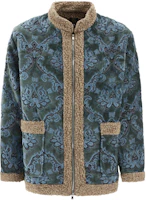 Needles Blue Floral Full-Print High-Neck Zip-Up Jacket LQ1100650 Needles Blue Floral Full-Print High-Neck Zip-Up Jacket LQ1100650