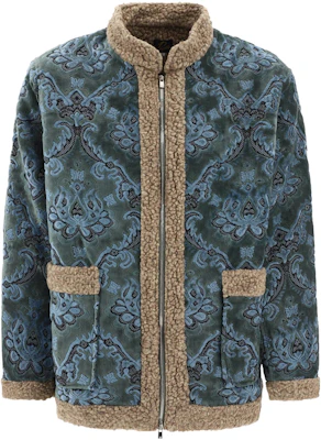 Needles Blue Floral Full-Print High-Neck Zip-Up Jacket LQ1100650 Order Needles Blue Floral Full-Print High-Neck Zip-Up Jacket LQ1100650