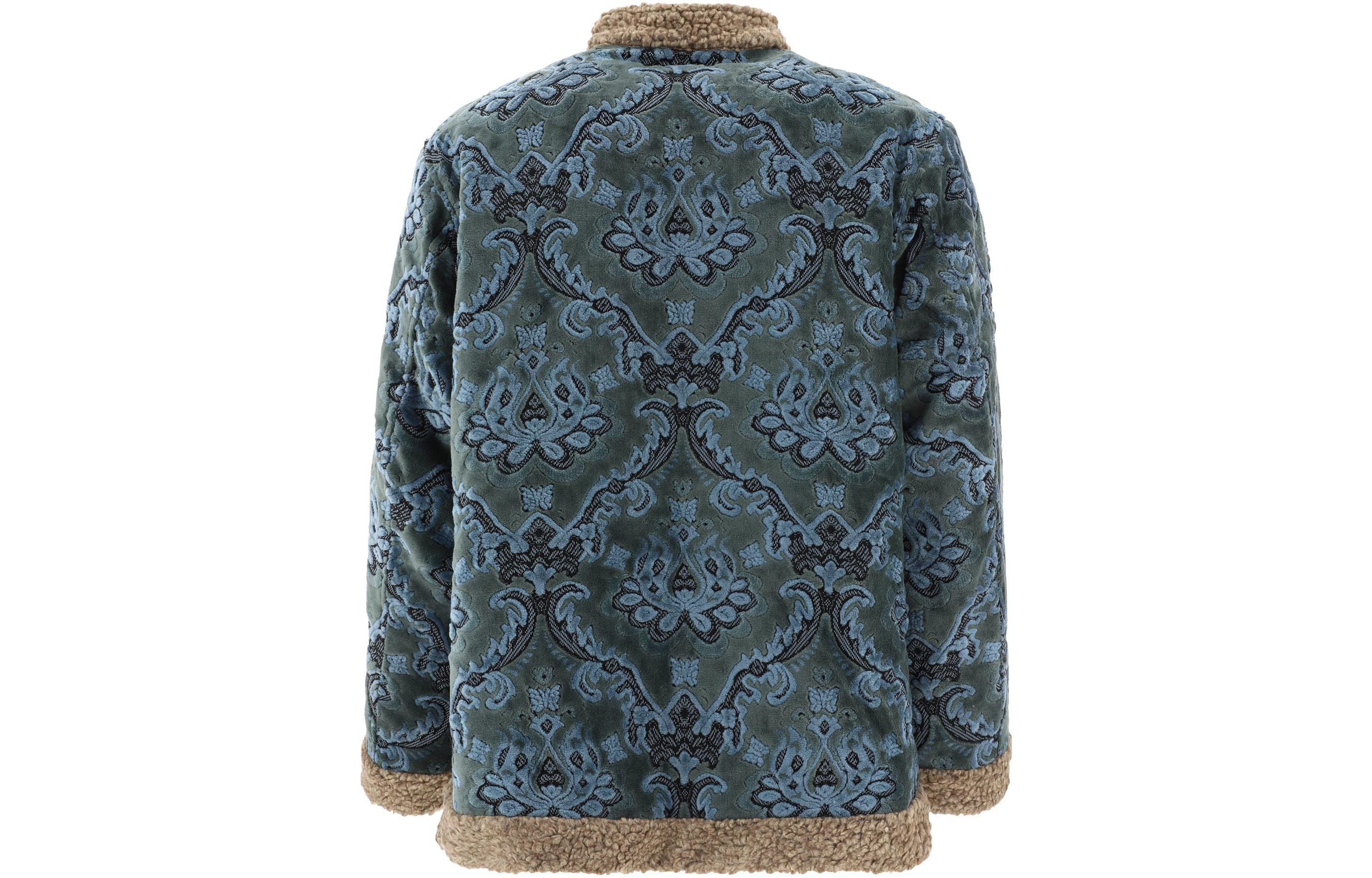 Lookbook Needles Blue Floral Full-Print High-Neck Zip-Up Jacket LQ1100650