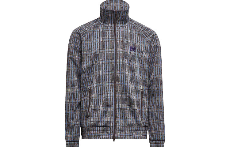 Needles Blue Plaid Jacquard Track Jacket JO219B