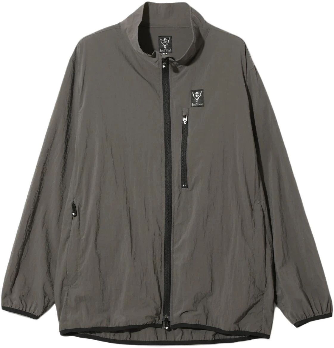 needles-brown-badge-pattern-zip-up-jacket-unisex-long-sleeve-ot-098-c