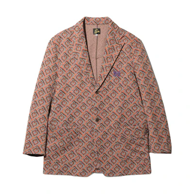 Needles Butterfly Embroidered Button-Up Long Sleeve Jacket Unisex Orange OT222C