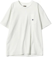 Needles Butterfly Embroidered Crewneck Short-Sleeve T-Shirt Unisex White OT262A Needles Butterfly Embroidered Crewneck Short-Sleeve T-Shirt Unisex White OT262A