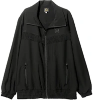 Needles Butterfly Embroidered Fringe Collar Jacket Unisex Black OT198D Needles Butterfly Embroidered Fringe Collar Jacket Unisex Black OT198D