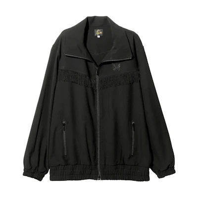 Needles Butterfly Embroidered Fringe Collar Jacket Unisex Black OT198D