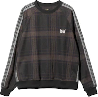 Needles Butterfly Embroidered Jacquard Crewneck Sweatshirt Unisex Brown NS1501B Needles Butterfly Embroidered Jacquard Crewneck Sweatshirt Unisex Brown NS1501B