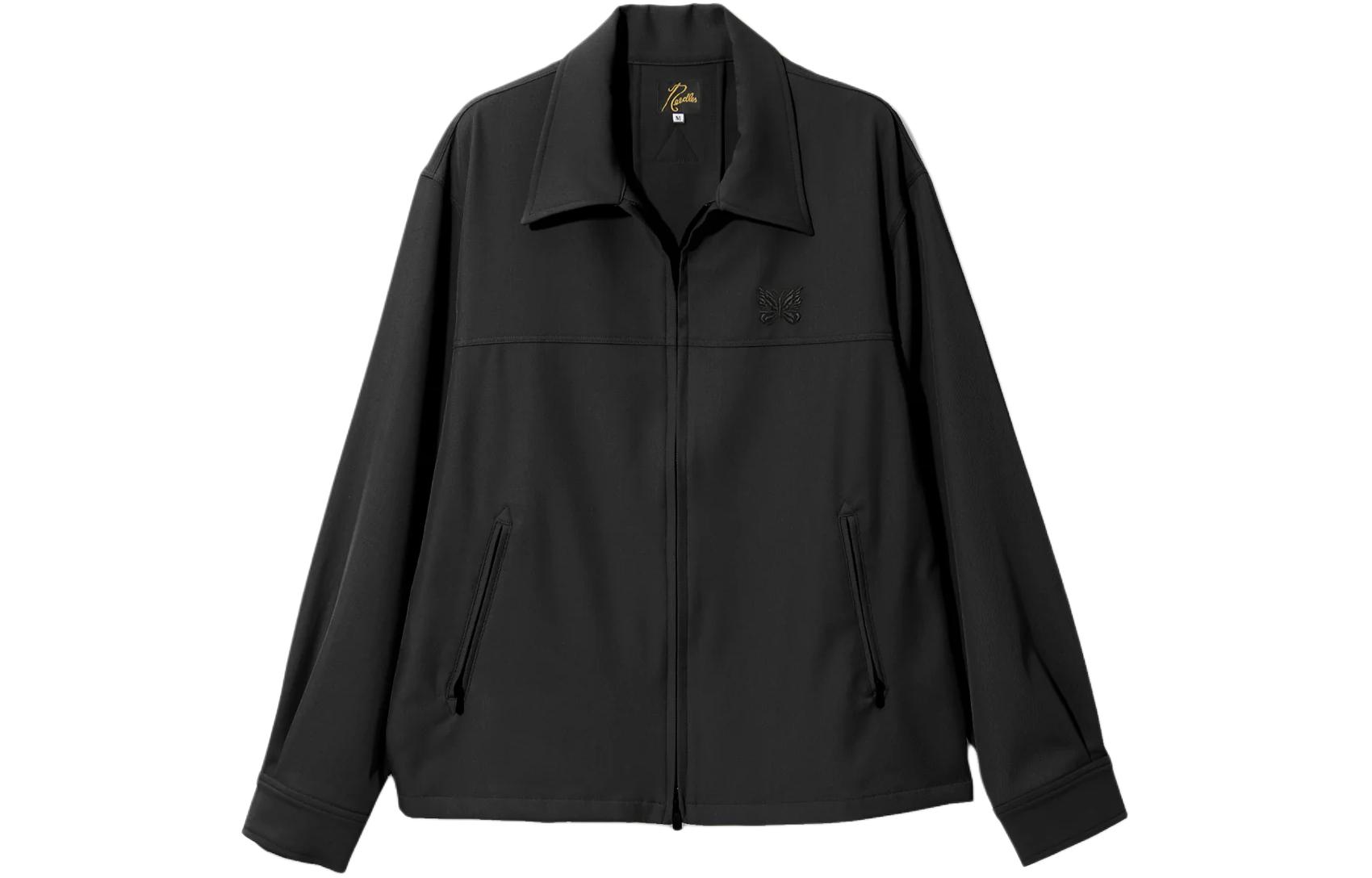 Needles Butterfly Embroidered Long Sleeve Jacket Unisex Black OT138C