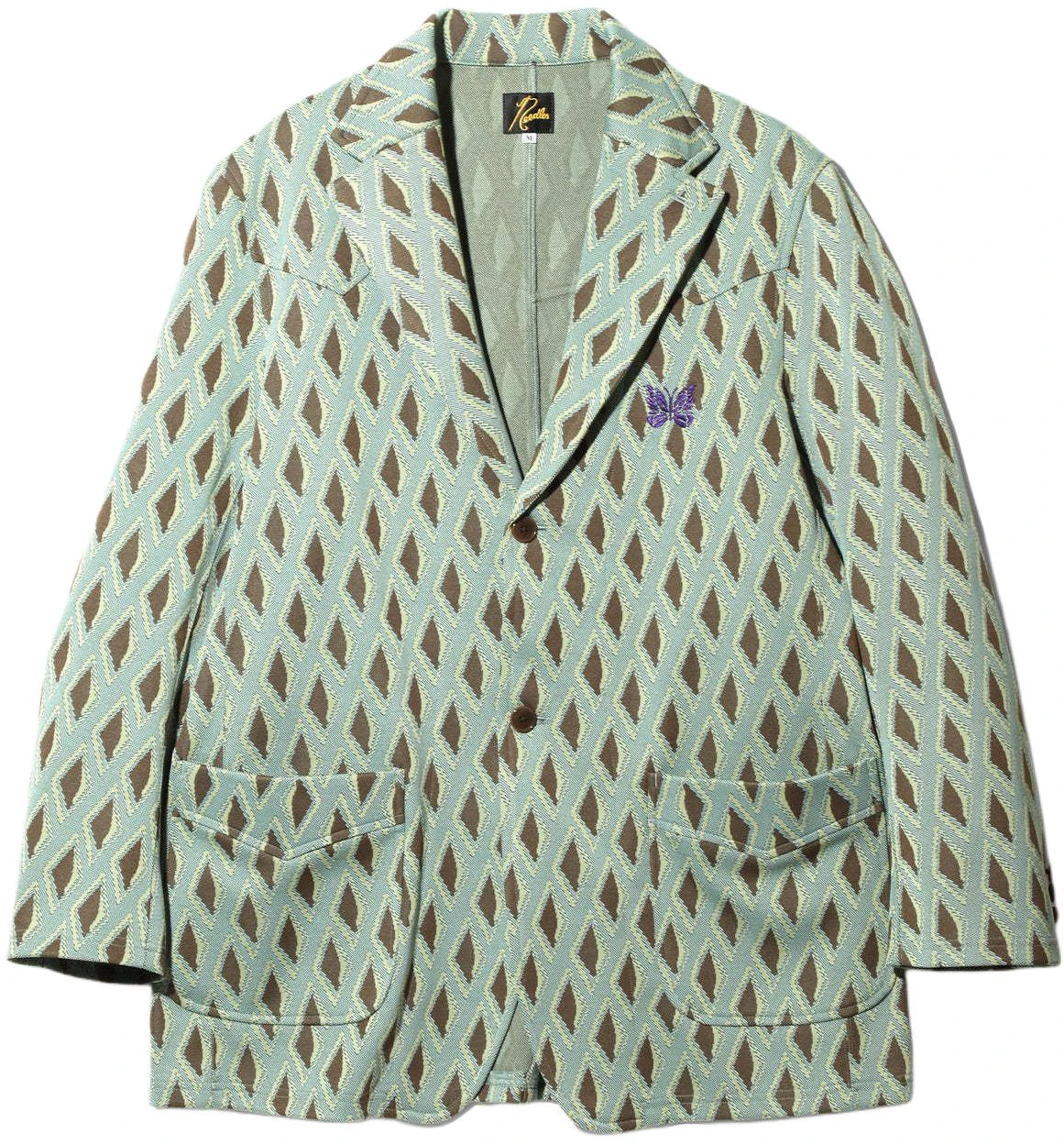 needles-butterfly-embroidered-long-sleeve-jacket-unisex-light-green-ot-222-a