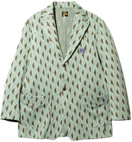 Needles Butterfly Embroidered Long Sleeve Jacket Unisex Light Green OT222A Needles Butterfly Embroidered Long Sleeve Jacket Unisex Light Green OT222A