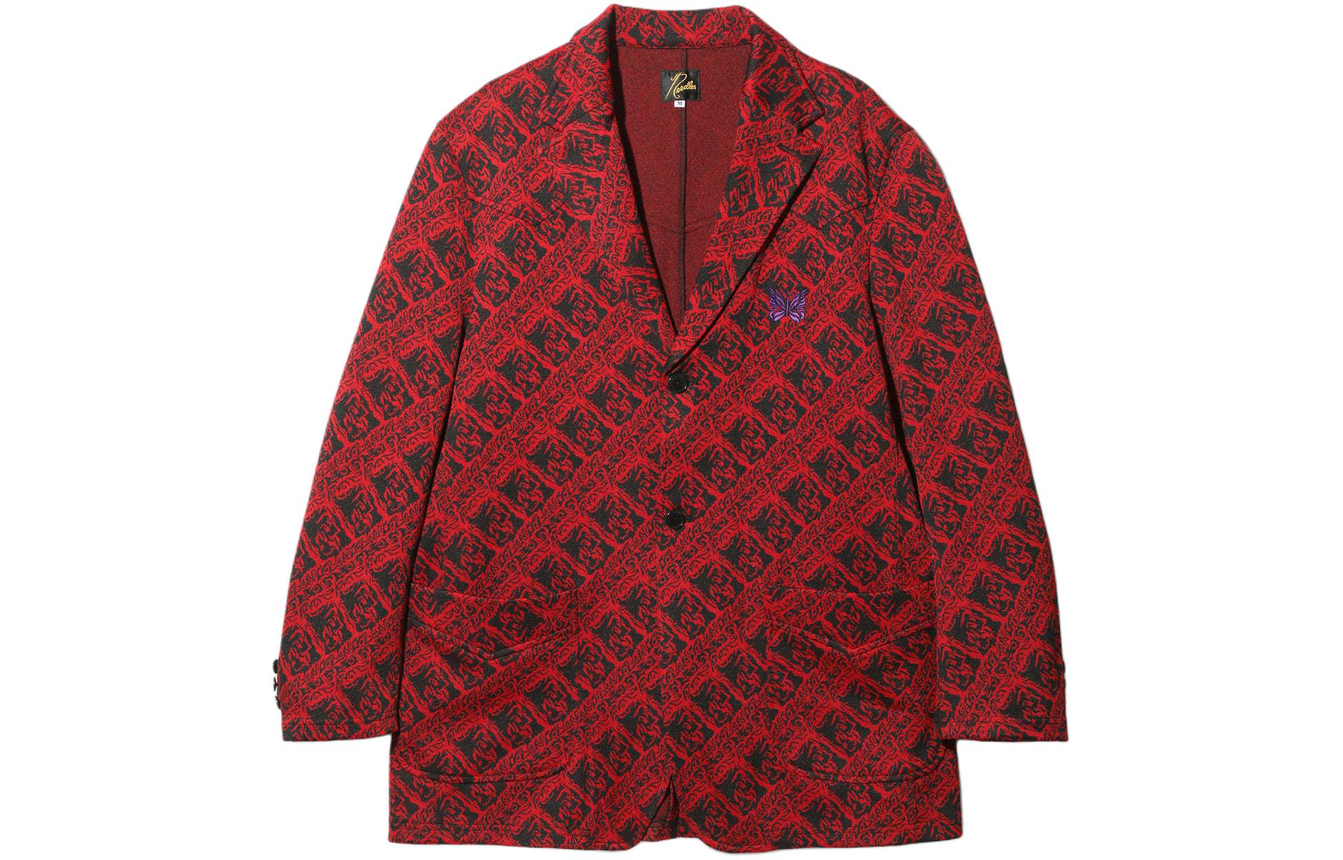 Needles Butterfly Embroidered Red Long-Sleeve Jacket Unisex OT222B