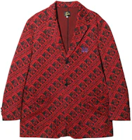 Needles Butterfly Embroidered Red Long-Sleeve Jacket Unisex OT222B Needles Butterfly Embroidered Red Long-Sleeve Jacket Unisex OT222B