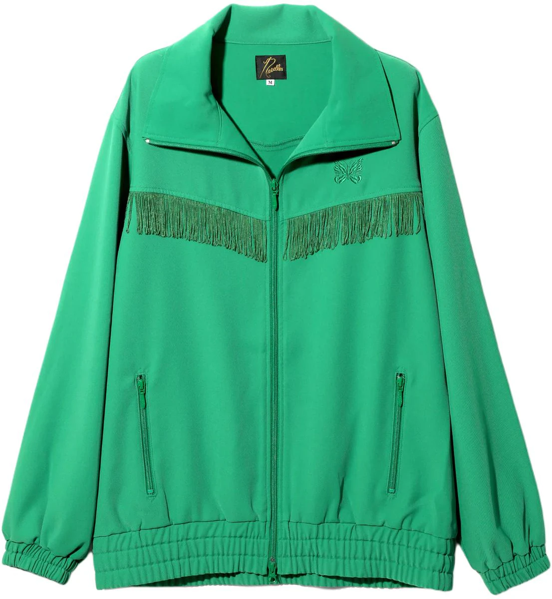 needles-butterfly-embroidered-tassel-collar-jacket-green-unisex-ot-198-b