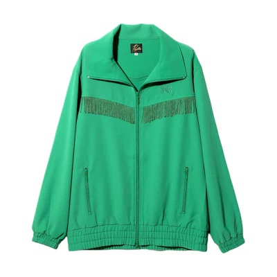Needles Butterfly Embroidered Tassel Collar Jacket Green Unisex OT198B