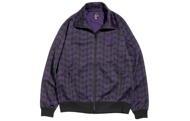 Needles Butterfly Embroidered Track Jacket Purple HM236E