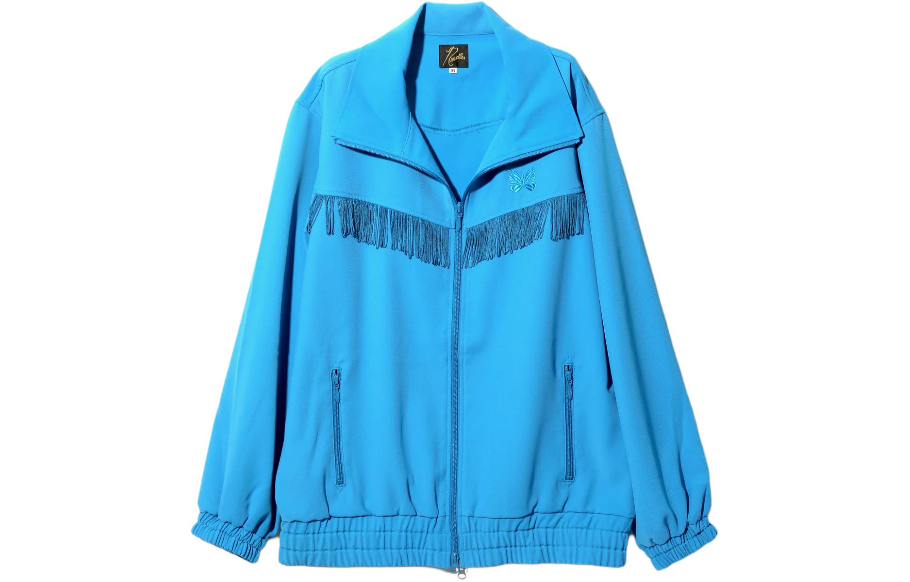 Needles Butterfly Embroidery Tassel Collar Jacket Unisex Blue OT198C
